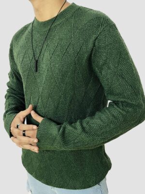 DBELAN Crocodile Green Pullover